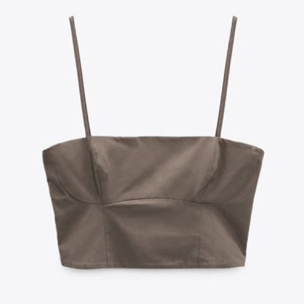 ZARA 100% Cotton Crop Top